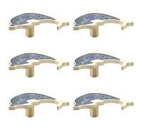 6 Pack Cabinet Pulls Single Hole Drawer Handles Decorative Metal Knob Bathroom Furniture Knobs Closet Dresser Wardrobe Cupboard Door Handle Children's Room Decor