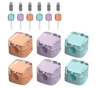 6 Pack Cable Tidy Clips Cord Organiser Holder, Magnetic Cable Management Self Adhesive Wire Holder for Desk, Nightstand, Charging Cables, USB Charger Cable, Audio Cable, Office, Home