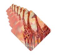 6 Pack Car Air Freshener A Set of Giraffe Patterns Cute Car Hanging Air Freshener for Automotive Room Decor Gift