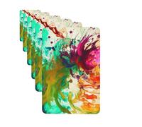 6 Pack Car Air Freshener Abstract Paint Flower Cute Car Hanging Air Freshener for Automotive Room Decor Gift