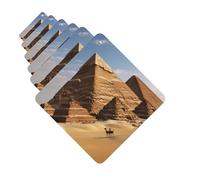 6 Pack Car Air Freshener Ancient Egypt Pyramid Cute Car Hanging Air Freshener for Automotive Room Decor Gift