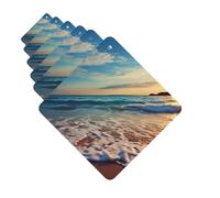 6 Pack Car Air Freshener Beach in Sunset Time Cute Car Hanging Air Freshener for Automotive Room Decor Gift