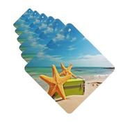 6 Pack Car Air Freshener Beach Starfish Cute Car Hanging Air Freshener for Automotive Room Decor Gift