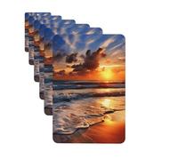 6 Pack Car Air Freshener Beach Sunrise Cute Car Hanging Air Freshener for Automotive Room Decor Gift