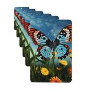 6 Pack Car Air Freshener Beautiful Butterfly Cute Car Hanging Air Freshener for Automotive Room Decor Gift