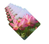 6 Pack Car Air Freshener Beautiful Lotus Flower Cute Car Hanging Air Freshener for Automotive Room Decor Gift