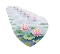 6 Pack Car Air Freshener Beautiful Lotus Flowers Cute Car Hanging Air Freshener for Automotive Room Decor Gift