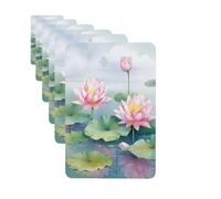 6 Pack Car Air Freshener Beautiful Lotus Flowers Cute Car Hanging Air Freshener for Automotive Room Decor Gift