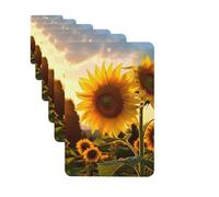 6 Pack Car Air Freshener Beautiful Sunflower Cute Car Hanging Air Freshener for Automotive Room Decor Gift