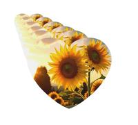 6 Pack Car Air Freshener Beautiful Sunflower Cute Car Hanging Air Freshener for Automotive Room Decor Gift
