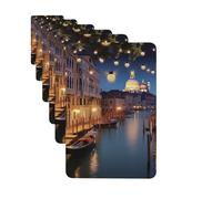6 Pack Car Air Freshener beautiful venice at night Cute Car Hanging Air Freshener for Automotive Room Decor Gift