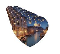 6 Pack Car Air Freshener beautiful venice at night Cute Car Hanging Air Freshener for Automotive Room Decor Gift