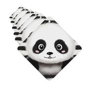 6 Pack Car Air Freshener Black and White Panda Cute Car Hanging Air Freshener for Automotive Room Decor Gift