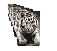 6 Pack Car Air Freshener Black and White Tiger Cute Car Hanging Air Freshener for Automotive Room Decor Gift