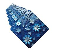 6 Pack Car Air Freshener Blue Mini Flower Cute Car Hanging Air Freshener for Automotive Room Decor Gift