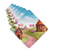 6 Pack Car Air Freshener Candy Land Cute Car Hanging Air Freshener for Automotive Room Decor Gift