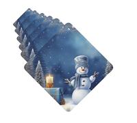 6 Pack Car Air Freshener Christmas Decorative Gifts Snowman Cute Car Hanging Air Freshener for Automotive Room Decor Gift