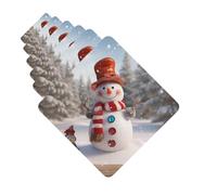 6 Pack Car Air Freshener Christmas Snowman Cute Car Hanging Air Freshener for Automotive Room Decor Gift
