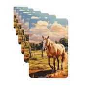 6 Pack Car Air Freshener Farm Horse Cute Car Hanging Air Freshener for Automotive Room Decor Gift