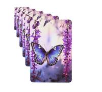 6 Pack Car Air Freshener Flower Butterfly on Wisteria Cute Car Hanging Air Freshener for Automotive Room Decor Gift