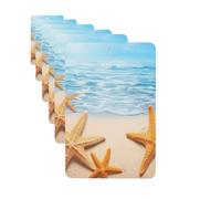 6 Pack Car Air Freshener Maritime Summer Starfish Cute Car Hanging Air Freshener for Automotive Room Decor Gift