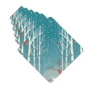6 Pack Car Air Freshener Merry Christmas Birch Tree Cute Car Hanging Air Freshener for Automotive Room Decor Gift