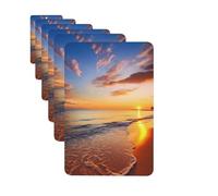 6 Pack Car Air Freshener Tropical Sunrise on The Beach Cute Car Hanging Air Freshener for Automotive Room Decor Gift