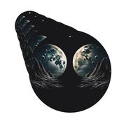 6 Pack Car Air Freshener Two Moons Cute Car Hanging Air Freshener for Automotive Room Decor Gift