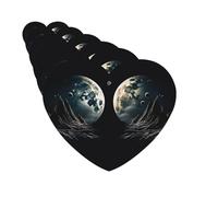 6 Pack Car Air Freshener Two Moons Cute Car Hanging Air Freshener for Automotive Room Decor Gift