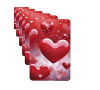 6 Pack Car Air Freshener Valentines Love Hearts Cute Car Hanging Air Freshener for Automotive Room Decor Gift