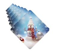 6 Pack Car Air Freshener White Merry Christmas Cute Car Hanging Air Freshener for Automotive Room Decor Gift