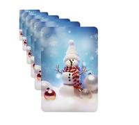 6 Pack Car Air Freshener White Merry Christmas Cute Car Hanging Air Freshener for Automotive Room Decor Gift