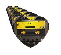 6 Pack Car Air Freshener Yellow and Black Cassette Tape Cute Car Hanging Air Freshener for Automotive Room Decor Gift