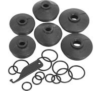6 PACK Car Ball Joint Dust Covers - Assorted Sizes - Fitting Tool & O-Rings