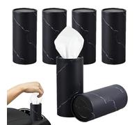 6 Pack Car Tissue Holder With Facial Tissues Bulk, Ultra Luxury Tissues | For Car Cup Holders, Home & Travel, 6 Reusable Tubes, Refill Tissues Cylinder 6 Canisters/300 Tissues