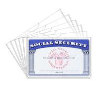 6 Pack Card Protector Social Security, Medicare, Credit & Driver's License Sleeve 3.8x2.32in