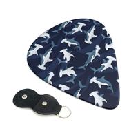 6 Pack Cartoon Cute Hammerhead Shark Guitar Picks, Bass Electric Acoustic Guitar Ukulele Accessories, Heavy Guitar Picks Plectrums with Organizer Bag