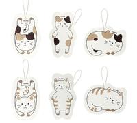 6 Pack Cat Design Cleaning Sponge for Dishes Compressed Cleaning Sponges Reusable Cellulose Sponge for Kitchen Absorbent Pack with Hanging Rope for Kitchen Bathroom Multi Surface Cleaning