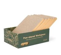 6 Pack Cat Scratch Pad with Box, Cardboard Cat Scratcher for Indoor Cats, Reversible Scratching Board with Lounge Bed for Small Medium Cats & Kittens