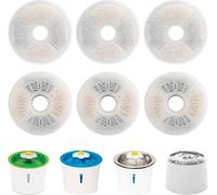 6 Pack Cat Water Fountain Filters for Catit, Triple Action Replacement Filters for Catit Flower Fountain and Catit Stainless Steel Fountain