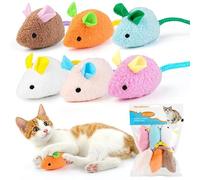 6-Pack Catnip Mouse Toys For Cats, Interactive Plush Toys For Chewing And Biting