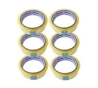 6 Pack - Cellotape Rolls Strong Clear Packing Tape Extra Long | Packaging Sellotape Transparent Stationary Gift Wrap Tape Refill 24mm x 40m