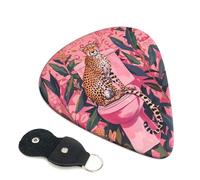 6 Pack Cheetah On Toilet Humor Art Guitar Picks - 0.46 0.71 0.93 mm Includes Cool Guitar Picks Thin Medium Heavy Thickness, Electric Guitar Picks for Acoustic Guitar Bass Ukulele