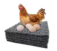 6 Pack Chicken Nesting Pads Artificial Simulated Fake Turf Rabbit Hutch Organic Supplies Coop Nest Liners Washable Hens Nest Bedding Mats 12x12inch Multi-Role Poultry Supplies for Laying Eggs