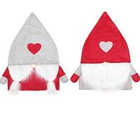 6 Pack Christmas Dining Chair Slipcovers Chair Back Covers Santa Claus Decoration Design for Christmas Banquet Holiday Festival Décor