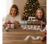 6 Pack Christmas Ribbon 2.5 Inch Wide - Assorted Festive Designs for Gift Wrapping, Crafts, Bows & Decorations - Xmas Wired Edge Ribbon Set for Holiday Presents & DIY Projects (Multi)