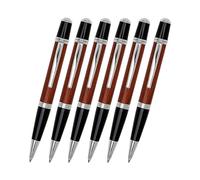 6 Pack Chrome Gatsby Pen Kits Ballpoint Twist Pen Hardware Kits Handmade Woodturning Pen Kits (6 Chrome)