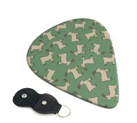 6 Pack Classic Cute Goat Green Guitar Picks - 0.46 0.71 0.93 mm Includes Cool Guitar Picks Thin Medium Heavy Thickness, Electric Guitar Picks for Acoustic Guitar Bass Ukulele