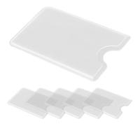 6 Pack Clear Credit Card Sleeves,Transparent Single Plastic Credit Card Holder Sturdy Plastic Sleeve,Waterproof Debit Card Holder Protector Sleeves for Bank Cards,ID Cards,Wallet,Social Security Card