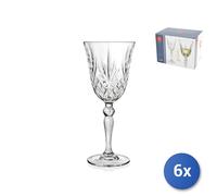 Set 6 Glasses Cocktail and Water MELODY 27 cl Eco Crystal - RCR Italian - Bar